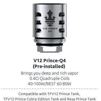 SMOK TFV12 Prince Replacement Coils V12 PRINCE-Q4 (1pc/coil) Replacement Coils