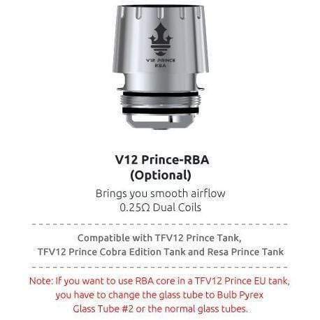 SMOK TFV12 Prince Replacement Coils V12 PRINCE RBA (1pc/coil) Replacement Coils
