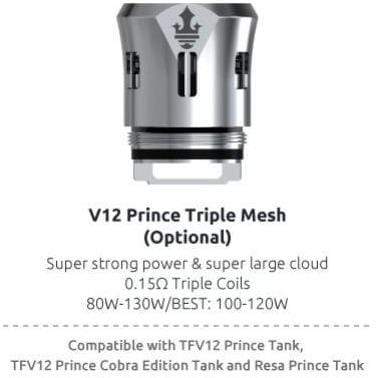 SMOK TFV12 Prince Replacement Coils V12 PRINCE TRIPLE MESH (1pc/coil) Replacement Coils