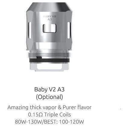 SMOK TFV8 BABY V2 REPLACEMENT COILS Silver (1pc/coil) / A3 0.15 ohm Replacement Coils