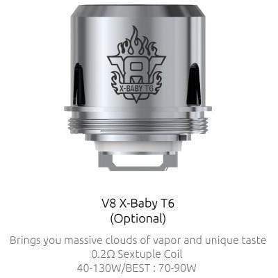 SMOK TFV8 X Baby Replacement Coils T6 0.2 ohm (1pc/coil) Replacement Coils