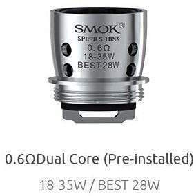 Smoktech Spirals Sub Ohm Tank Replacement Coils 0.6ohm (1pc/coil) Replacement Coils