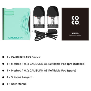 Uwell Caliburn AK3 Pod Kit (CRC) Black Pod Systems