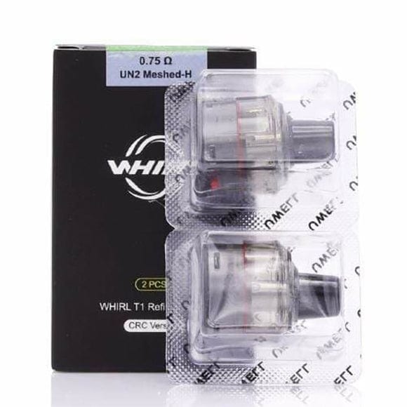 Uwell Whirl T1 Replacement Pods 2mL (CRC) 0.75ohm Mesh Replacement Pods