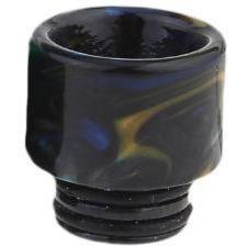 Vapjoy Resin 510 Drip Tip Black Yellow Blue Swirl Drip Tips