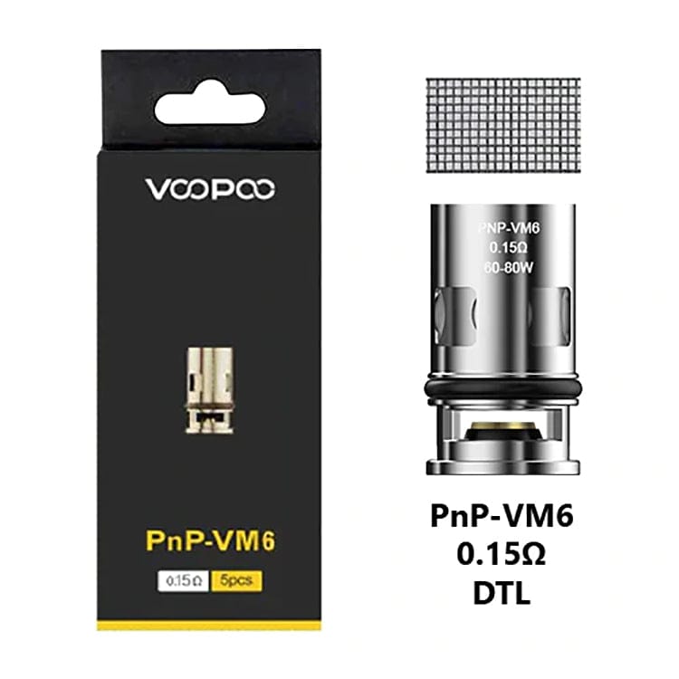 Voopoo PnP Replacement Coils PnP-VM6 0.15 ohm Replacement Coils