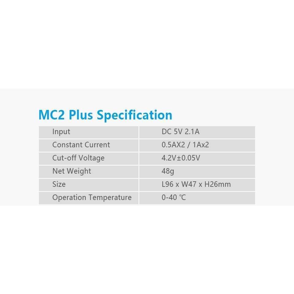 Xtar MC2 PLUS Dual Bay Charger Chargers