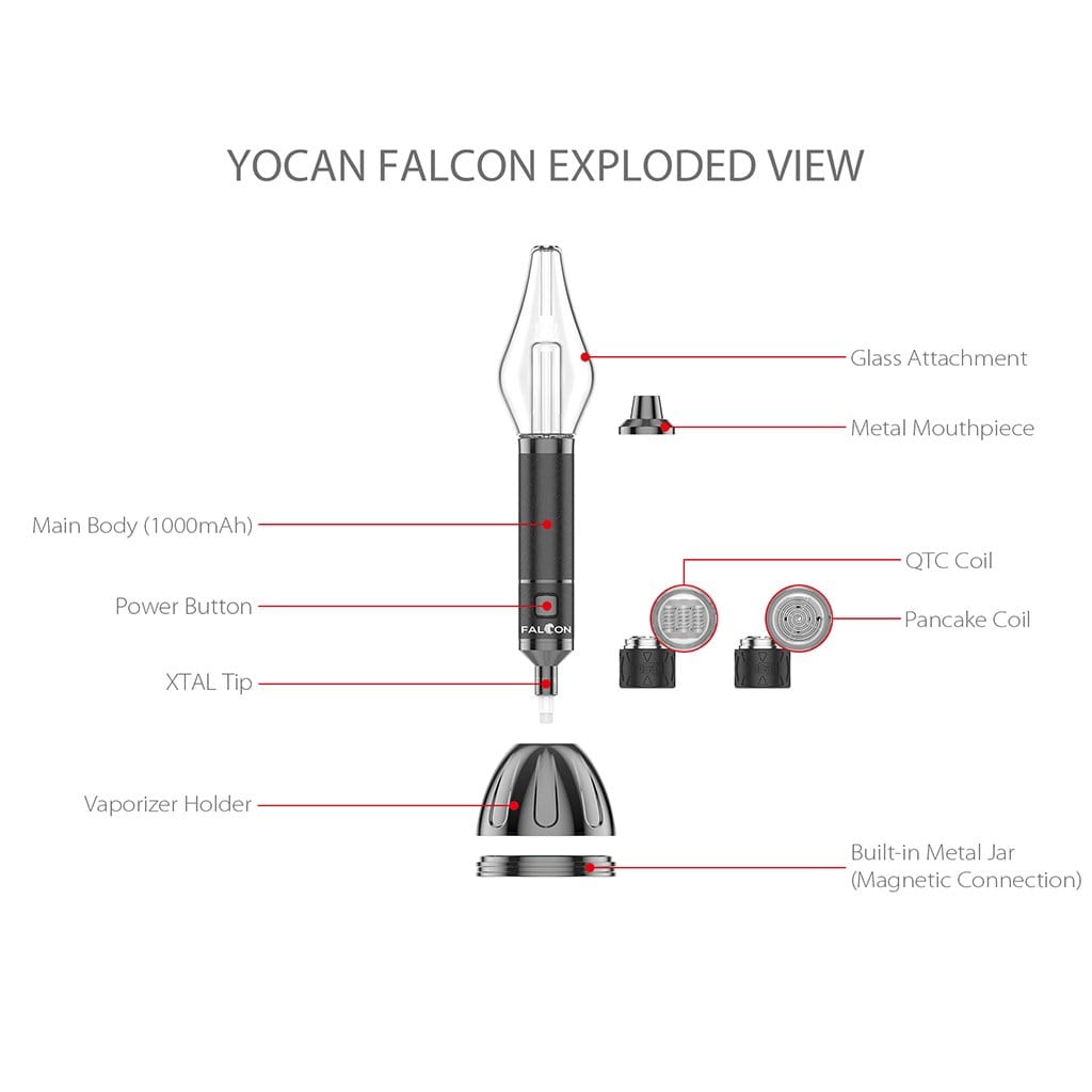 Yocan Falcon Vaporizer Kit Black Herbal