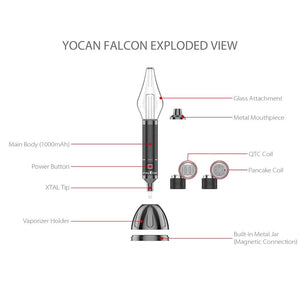Yocan Falcon Vaporizer Kit Black Herbal